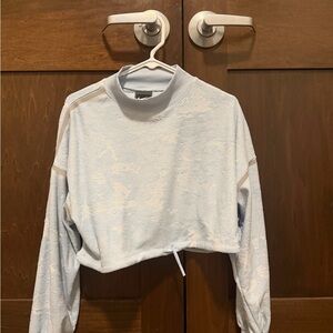 Nike Light Blue Cropped Sweatshirt